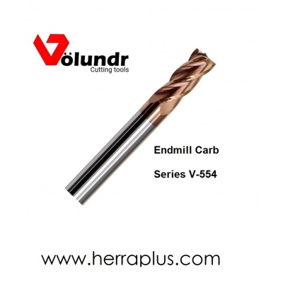 Endmill Carb. V-554M    3 X 50    4F  TiSIN    Square end 