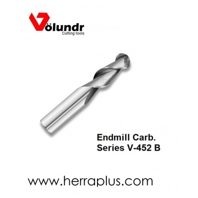 Endmill Carb. V-452B    3/8 x 3/8 x 1 x 2-½  2FB    Ball end 