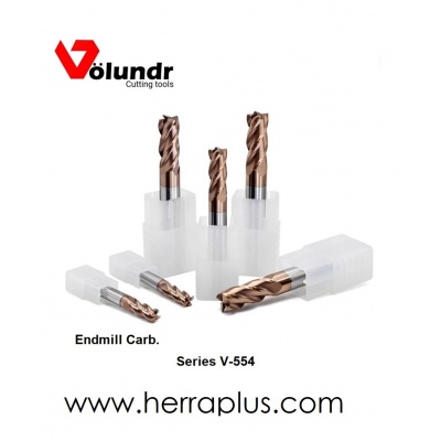 Endmill Carb. V-554M    3 X 50    4F  TiSIN    Square end 